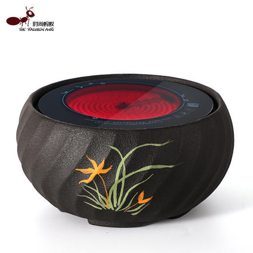  时尚蚂蚁 小兰花小雪花 电陶炉家用煮茶器煮茶炉陶瓷光波炉茶道电磁炉不挑壶 商品图0