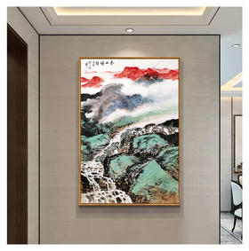 徐建明 扇面 《春山晓韵》 办公室 书房