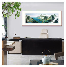 黄 戈 -真迹-山水画《春风又绿江南岸》 书房 客厅 办公室