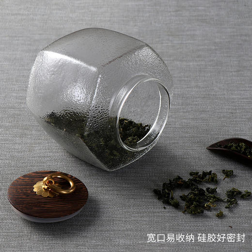  弘龙 六角储物罐 锤目纹储物罐 茶罐茶叶罐花茶罐密封罐装茶叶储存罐 商品图2