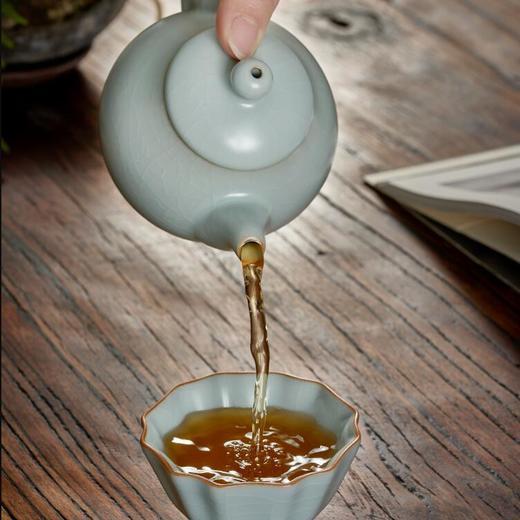  台湾丰子 天青吉祥壶 汝窑茶壶开片手工陶瓷家用功夫泡茶壶汝瓷单壶吉祥壶 商品图2