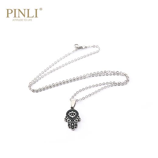 PINLI品立秋季男士配饰潮流图案吊坠项链饰品首饰D203128870 商品图1