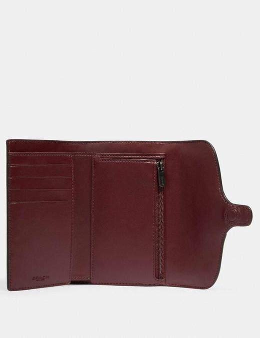 预定coach/蔻驰奥莱女士jade酒神马车标撞色信封包(红/黄/棕)15cm*9.