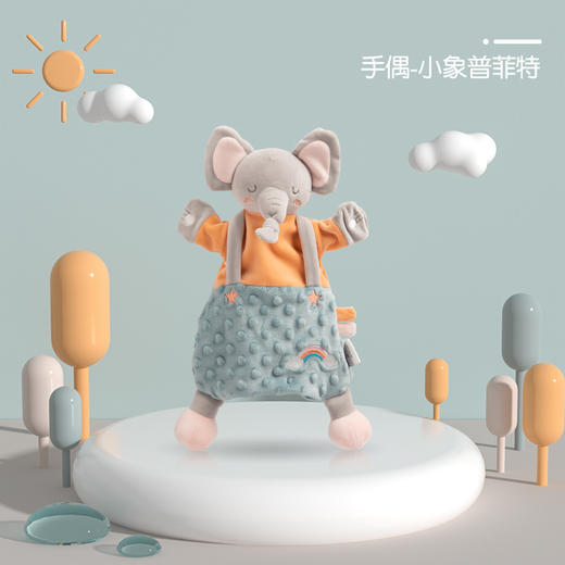 曼龙婴儿安抚巾可入口宝宝安抚玩偶0-1岁睡眠手偶毛绒新生儿玩具 商品图7
