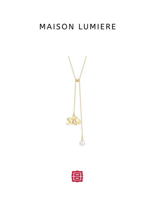 明月玉兔可调节项链 商品图1