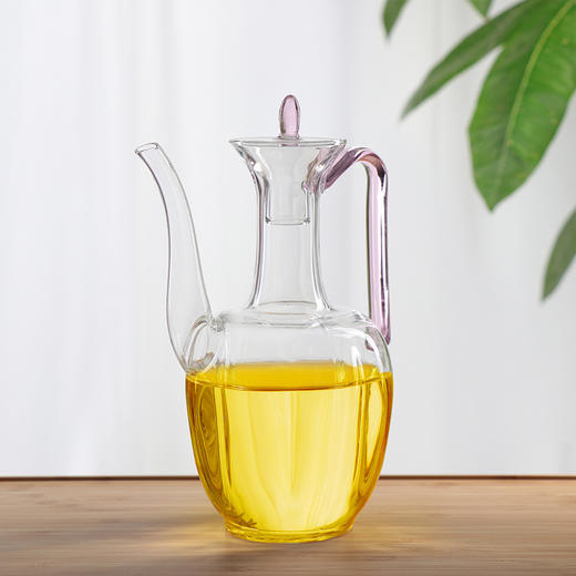  弘龙 执壶 手工玻璃手执壶透明耐热斗茶汤瓶绿茶壶复古仿宋代贵妃泡茶壶 商品图0