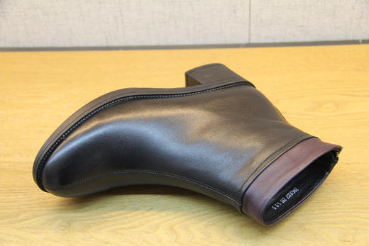 豪行冬款29428357小短靴加绒真皮女鞋粗跟矮帮靴子方根跟百搭棉鞋 商品图3