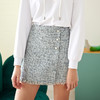 欧芮儿春新款高腰显瘦半身裙女小香风短裙流苏不规则包臀裙 商品缩略图2