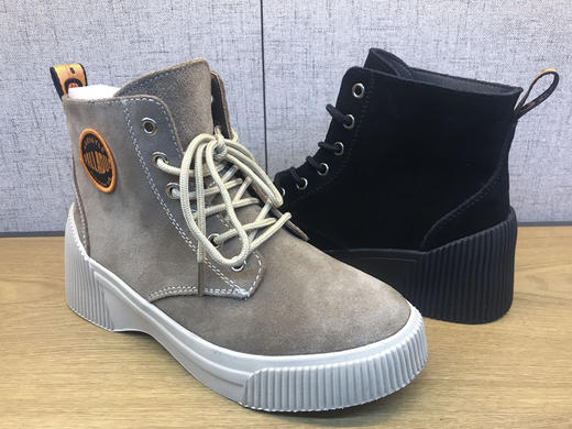 豪行冬季加绒保暖雪地棉女28496888真皮防滑厚底女棉鞋时装雪地靴 商品图2