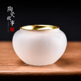 陶瓷故事玻璃茶洗家用茶道大号日式禅意带盖过滤渣斗水方水盂建水