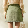 欧芮儿春新款高腰显瘦半身裙女绿色短裙修身复古百搭包臀裙 商品缩略图2