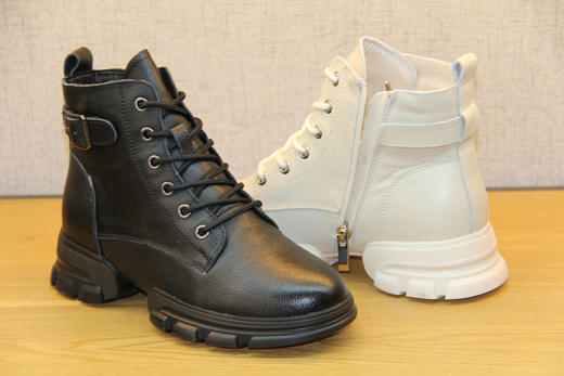 豪行秋款女鞋29451193网红ins超火的厚底高帮鞋加绒百搭运动短靴 商品图2