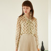 欧芮儿新款长袖蝴蝶结碎花雪纺衬衫女洋气内搭修身上衣 商品缩略图1