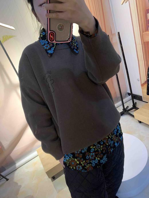 胖胖堂大码休闲女装2021春新款 彩虹小熊毛衣针织衫7217 商品图0