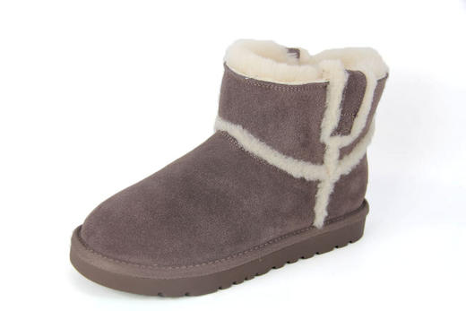 豪行冬季新款29460982真皮雪地靴女短靴韩版百搭休闲加绒保暖棉鞋 商品图1