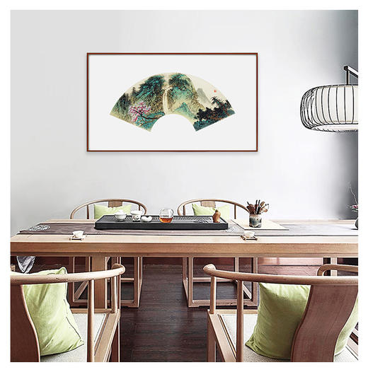 黄 戈 -真迹-山水画《花红草绿山水 静》 书房 客厅 办公室 商品图0