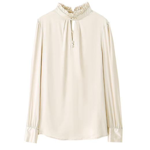 上海旗袍厂ASE-9006  镂空时尚气质真丝衬衫 商品图4