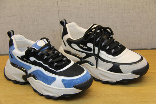 豪行秋款20351163老爹鞋女休闲潮鞋运动ins百搭系带厚底小白鞋子 商品图2