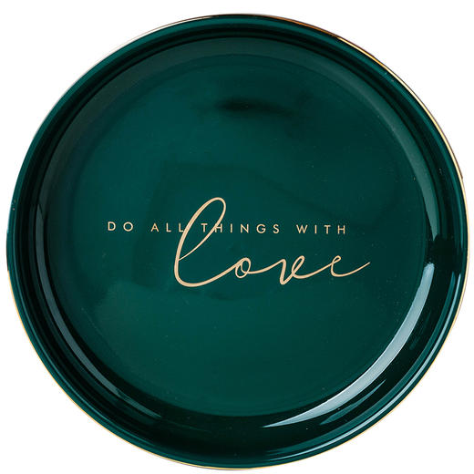 摩登主妇原创love北欧风金边家用陶瓷碗盘碟套装餐盘饭汤碗吃饭碗 商品图3