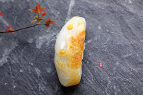 和田玉（白玉）籽料挂件--鹣鲽情深 104.87g