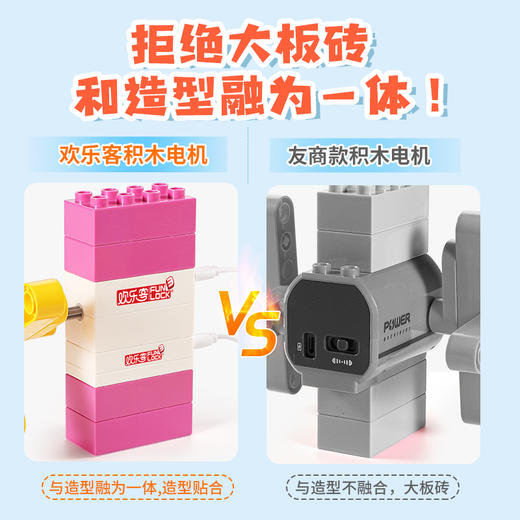 欢乐客豪华版早教益智电动机械齿轮拼插安全环保儿童积木玩具 商品图2