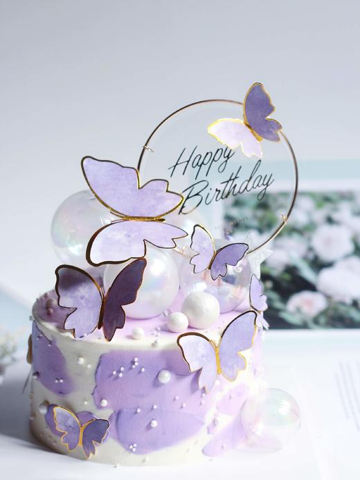 「ins小仙儿·紫蝴蝶」100%动物奶油（附图6寸·提前6小时预订） 商品图3