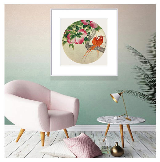 李甲明-真迹-工笔花鸟画 《仙寿》 玄关 卧室  客厅 商品图0