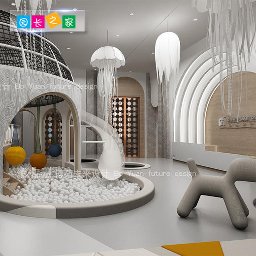 博苑装饰幼儿园亲子装修效果图早教教育培训机构学校中心装修设计 商品图1