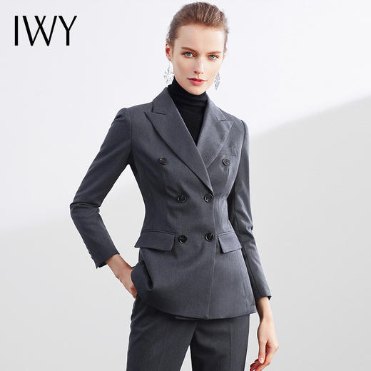 IWY/灰色通勤职业装西服套装CP11117灰色 商品图2