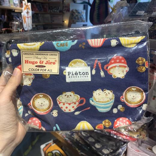 HUJI祤集pieton斜挎包插画咖啡小熊 商品图1