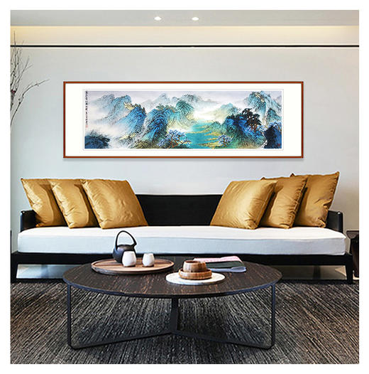 黄 戈 -真迹-山水画《家在青山绿水间》 书房 客厅 办公室 商品图0