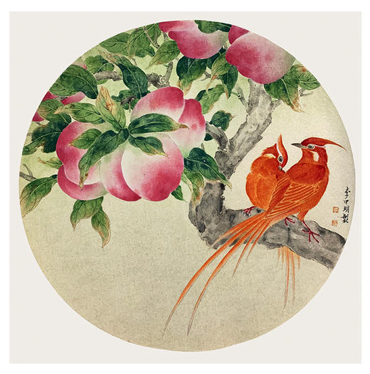 李甲明-真迹-工笔花鸟画 《仙寿》 玄关 卧室  客厅 商品图2