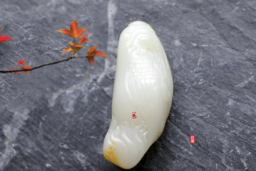 和田玉（白玉）籽料挂件--鹣鲽情深 104.87g 商品图3