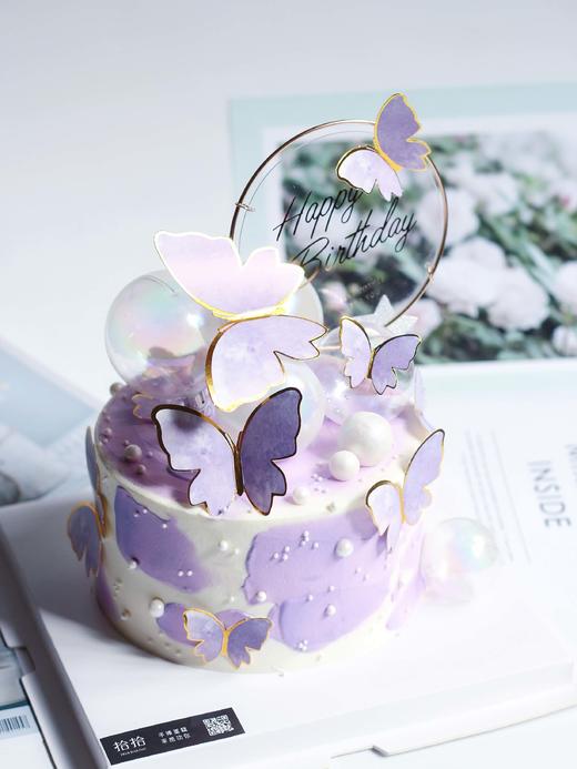 「ins小仙儿·紫蝴蝶」100%动物奶油（附图6寸·提前6小时预订） 商品图0