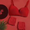 【金三塔】中国红系列真丝文胸内裤套装精美包装 商品缩略图2