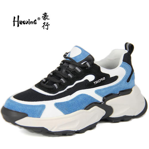 豪行秋款20351163老爹鞋女休闲潮鞋运动ins百搭系带厚底小白鞋子 商品图0