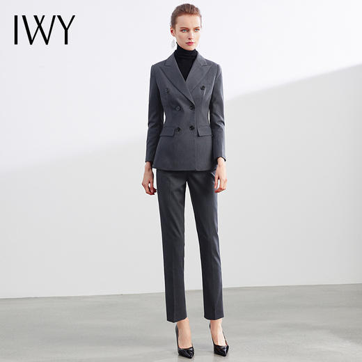 IWY/灰色通勤职业装西服套装CP11117灰色 商品图0
