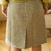 欧芮儿春新款高腰显瘦格子半身裙女中长款复古不规则包臀裙 商品缩略图3