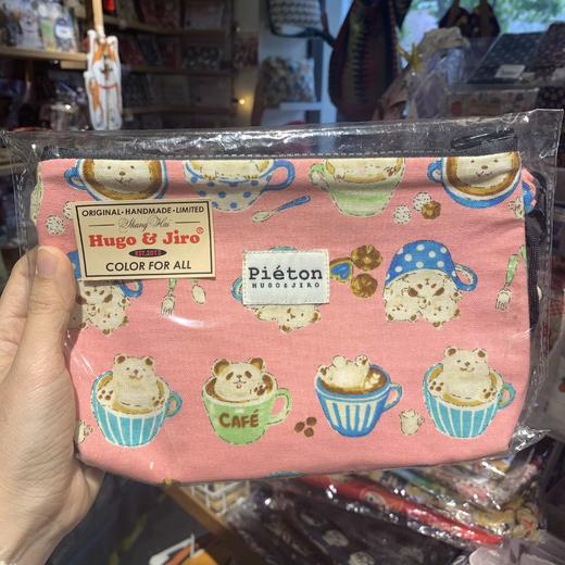 HUJI祤集pieton斜挎包插画咖啡小熊 商品图0