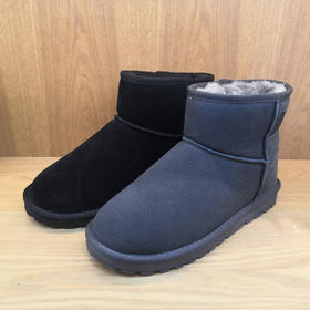 2019冬季新款豪行真皮男鞋19460605舒适平底加绒棉靴雪地靴休闲鞋