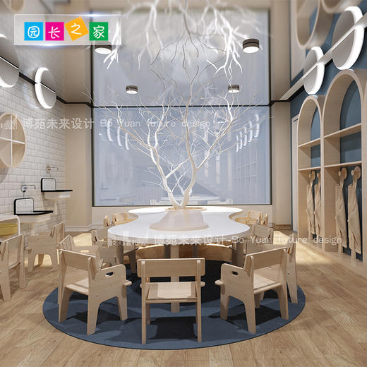 博苑装饰幼儿园亲子装修效果图早教教育培训机构学校中心装修设计 商品图0