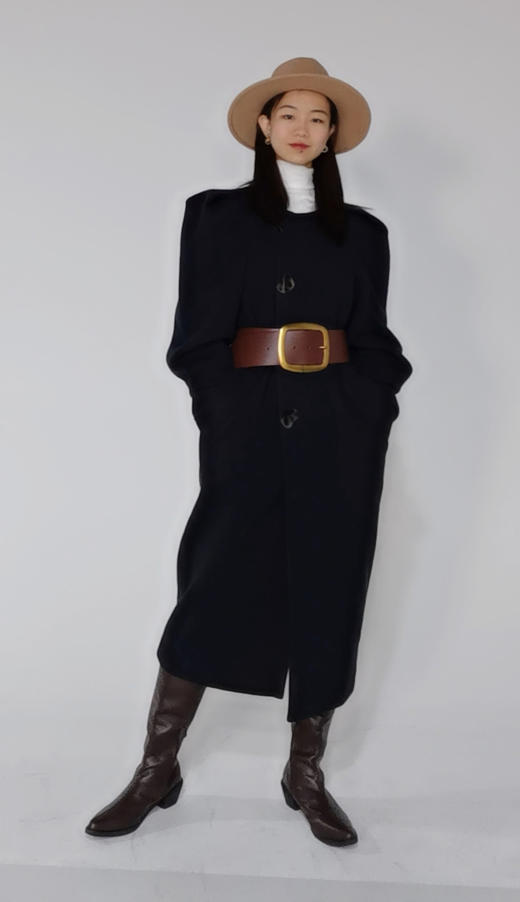 M2L1臣禾中长款宫廷泡泡袖大衣外套9203010377 商品图1