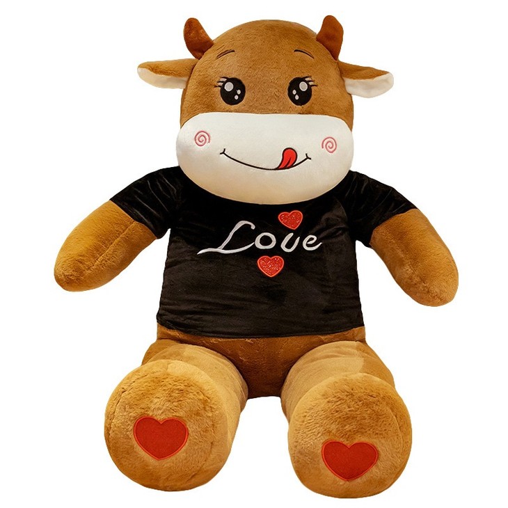 超大牛公仔新年礼物牛年吉祥物公司年会送女友生日礼物睡觉抱枕