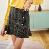 欧芮儿春新款高腰显瘦格子半身裙女小香风短裙不规则鱼尾裙 商品缩略图1