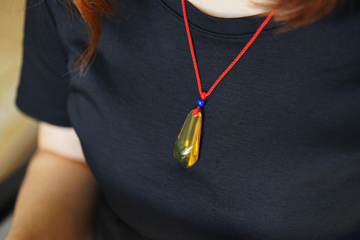 墨西哥蓝珀光面随形吊坠  特价 商品图5
