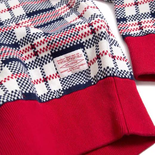 国棉壹厂/01190210/返乡格毛衣VintageRepublic 商品图3