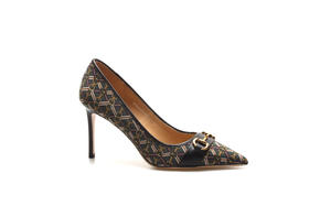 豪麟名鞋奥莱迪嘉女装胎牛皮革+进口布料意式柔美皮鞋DJYYA11WP016绿色  原价1660元