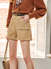 欧芮儿休闲短裤女春装款2022年高腰外穿洋气显瘦灯芯绒裤子 商品缩略图0