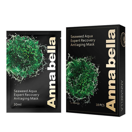 ANNABELLA 安娜贝拉 黑金版海藻面膜 10片 泰国 商品图0