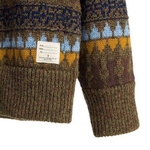 国棉壹厂/01200204/艾德莱斯纹样毛衣VintageRepublic 商品图3